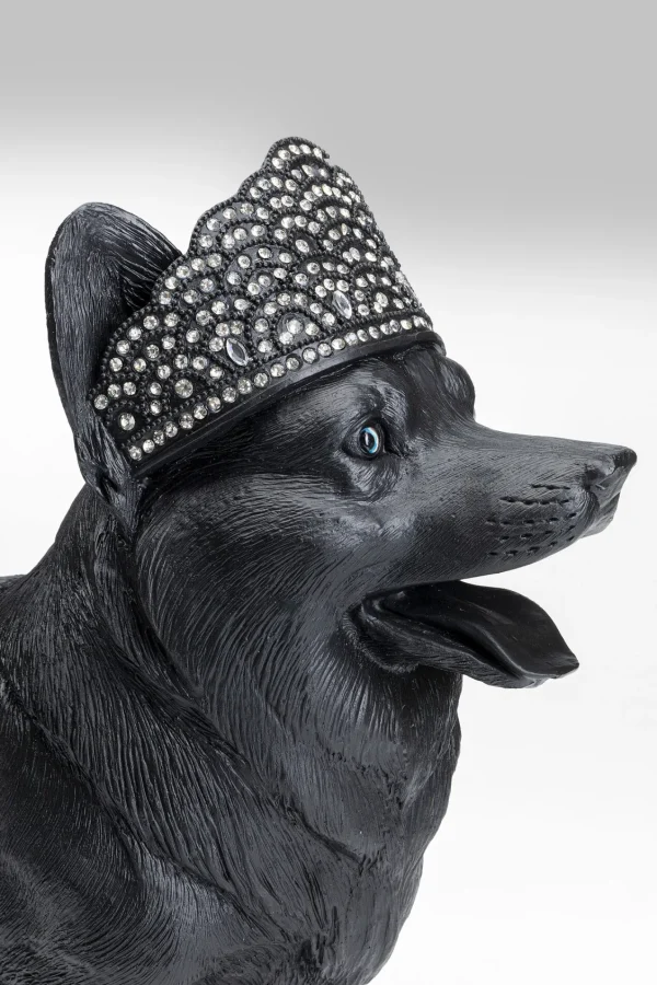 Figura decorativa Royal Standing Corgi nero 52cm - KARE