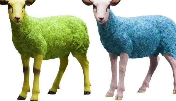 Figura Decorativa Sheep Colore Verde - KARE