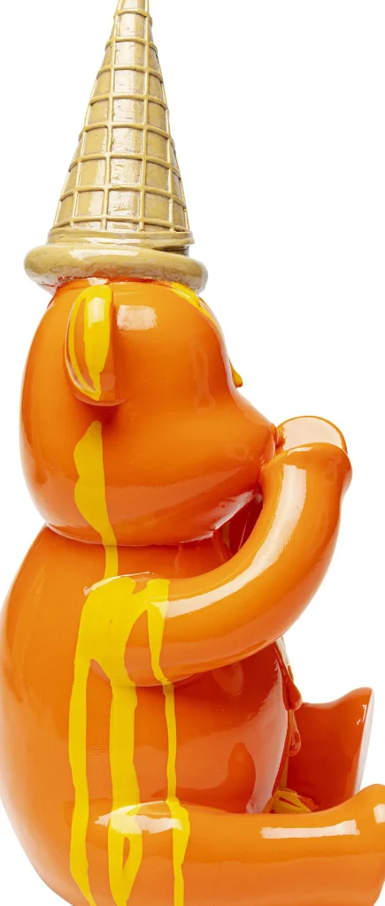 Figura decorativa Sitting Gelato Bear arancione 37 - KARE