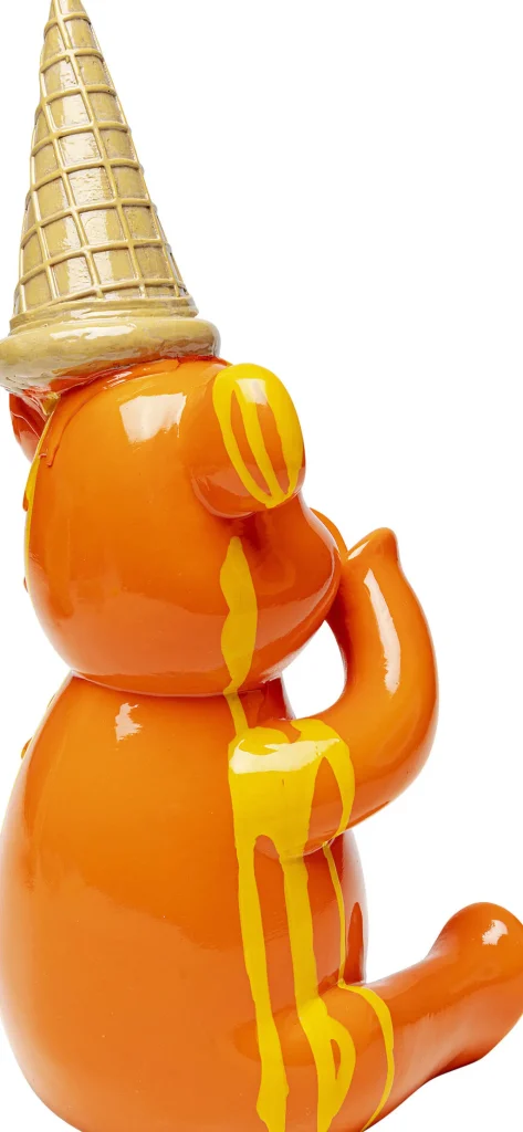 Figura decorativa Sitting Gelato Bear arancione 37 - KARE