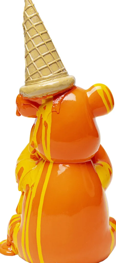 Figura decorativa Sitting Gelato Bear arancione 37 - KARE