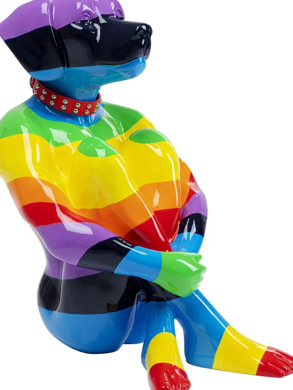 FIGURA DECORATIVA SITTING DOG RAINBOW 80 - KARE