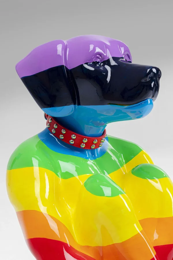 FIGURA DECORATIVA SITTING DOG RAINBOW 80 - KARE