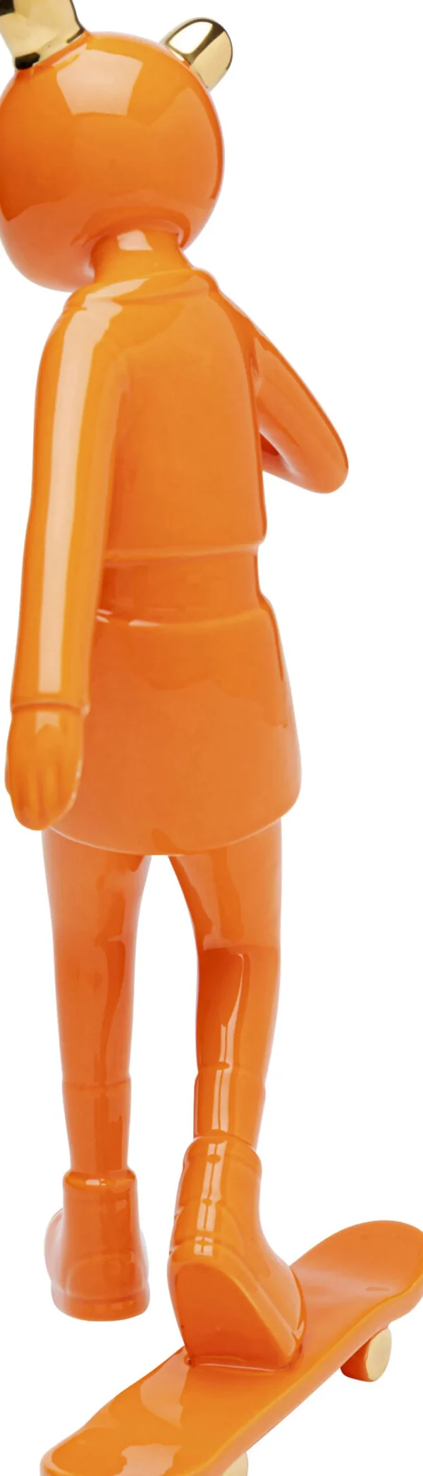 Figura decorativa Skating Astronaut arancione 33cm - KARE