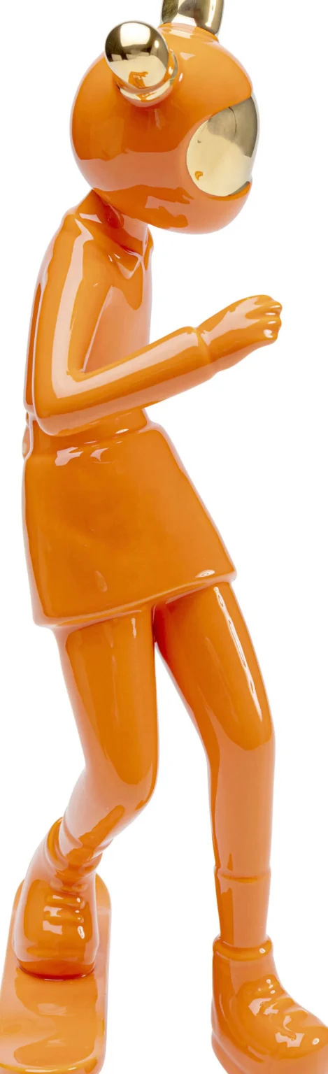 Figura decorativa Skating Astronaut arancione 33cm - KARE