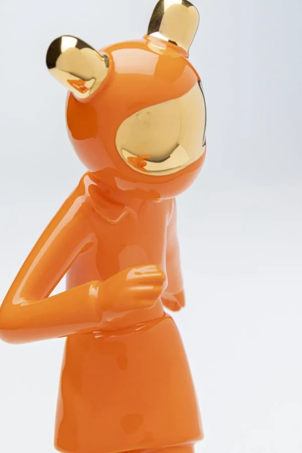 Figura decorativa Skating Astronaut arancione 33cm - KARE