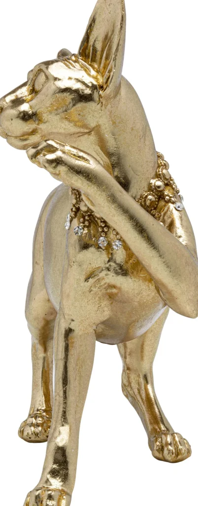 Figura decorativa Standing Cat Audrey oro 29cm - KARE