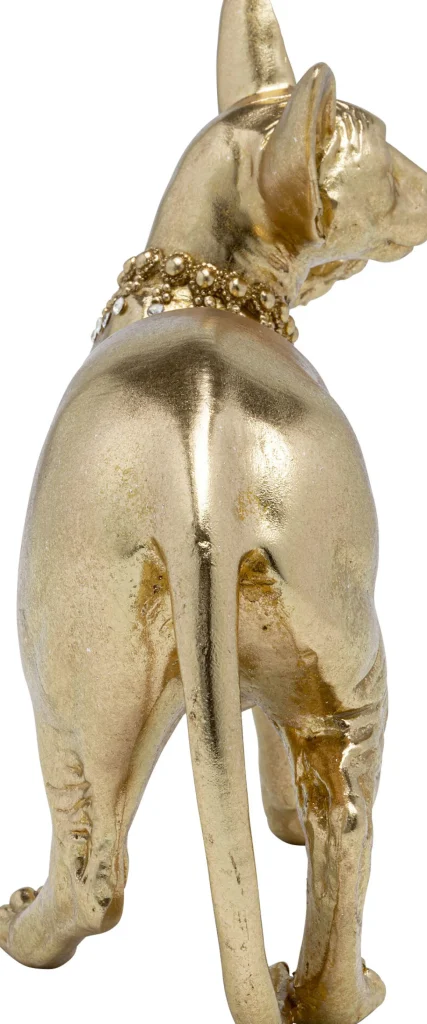 Figura decorativa Standing Cat Audrey oro 29cm - KARE