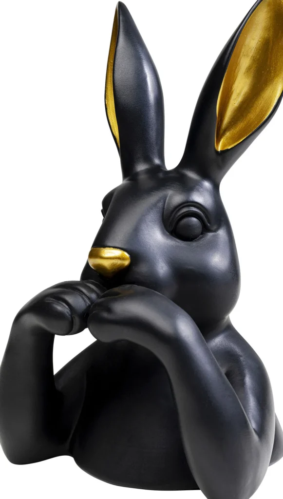 Figura decorativa Sweet Rabbit nero 31cm - KARE