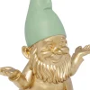 Figura Decorativa Zwerg Meditation Oro/Verde 19cm - KARE