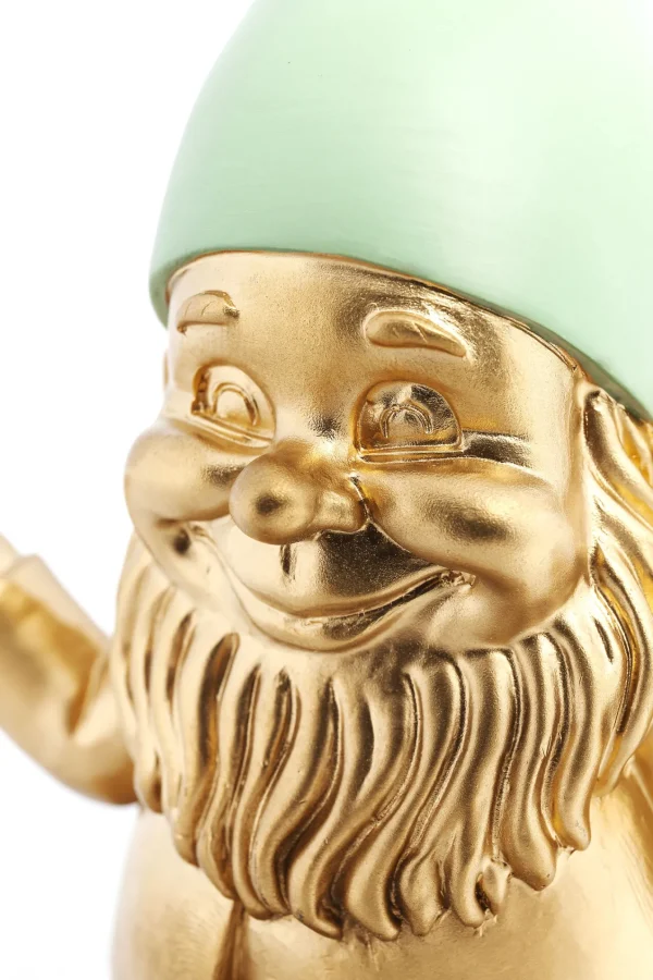 Figura Decorativa Zwerg Meditation Oro/Verde 19cm - KARE