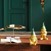 Figura Decorativa Zwerg Sitting Oro/Verde 19cm - KARE