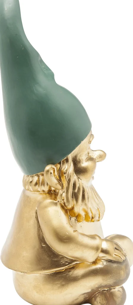 Figura Decorativa Zwerg Sitting Oro/Verde 19cm - KARE