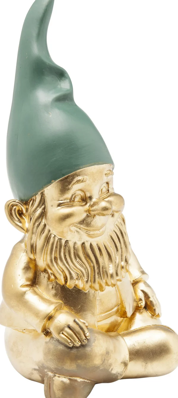 Figura Decorativa Zwerg Sitting Oro/Verde 19cm - KARE