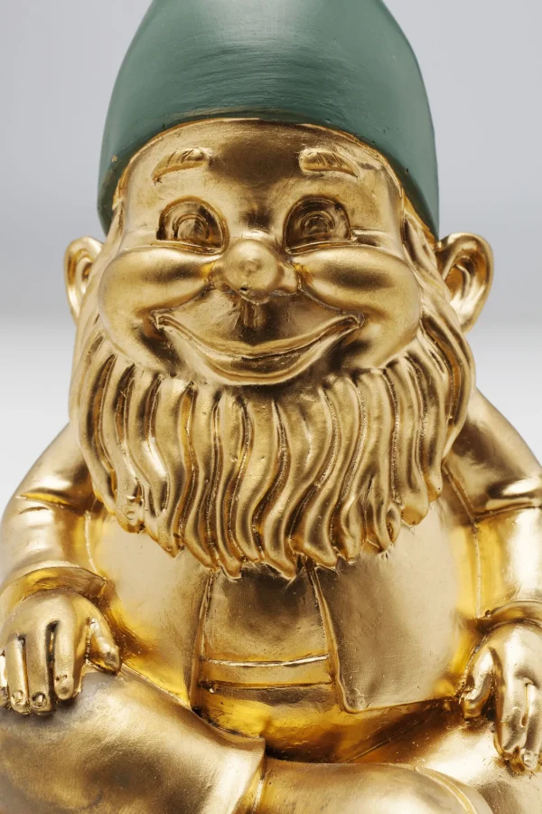Figura Decorativa Zwerg Sitting Oro/Verde 19cm - KARE