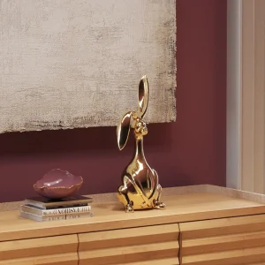 Figurina decorativa Bunny oro 52cm - KARE