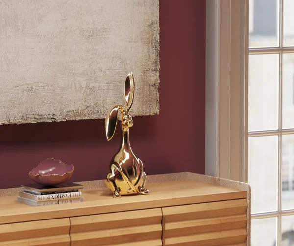 Figurina decorativa Bunny oro 52cm - KARE