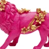 Figurina decorativa Flower Lion fucsia 19cm - KARE