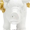 Figurina decorativa Flower Pig bianco 21cm - KARE