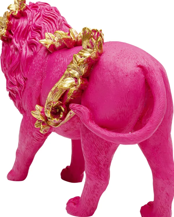 Figurina decorativa Flower Lion fucsia 19cm - KARE