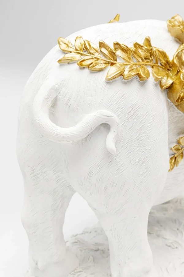 Figurina decorativa Flower Pig bianco 21cm - KARE