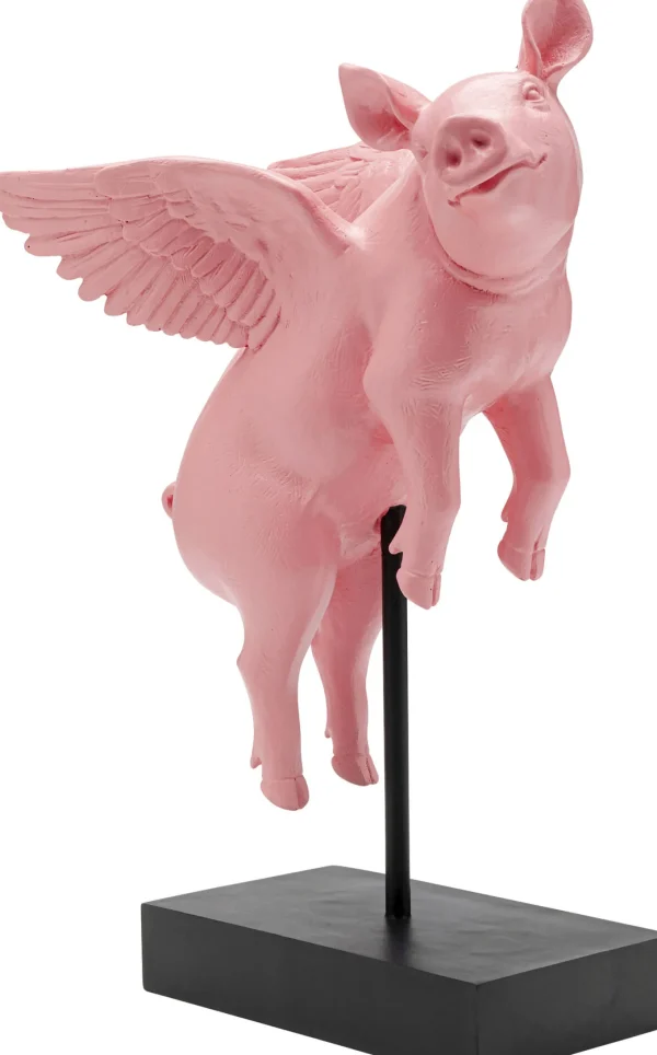 Figurina decorativa Flying Pig rosa 29cm - KARE