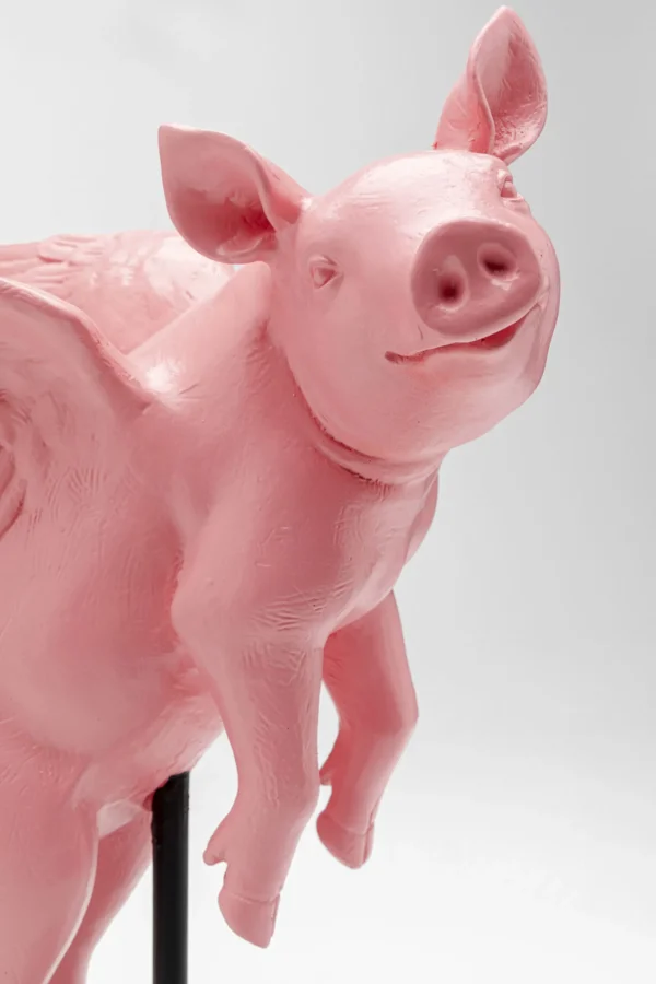 Figurina decorativa Flying Pig rosa 29cm - KARE