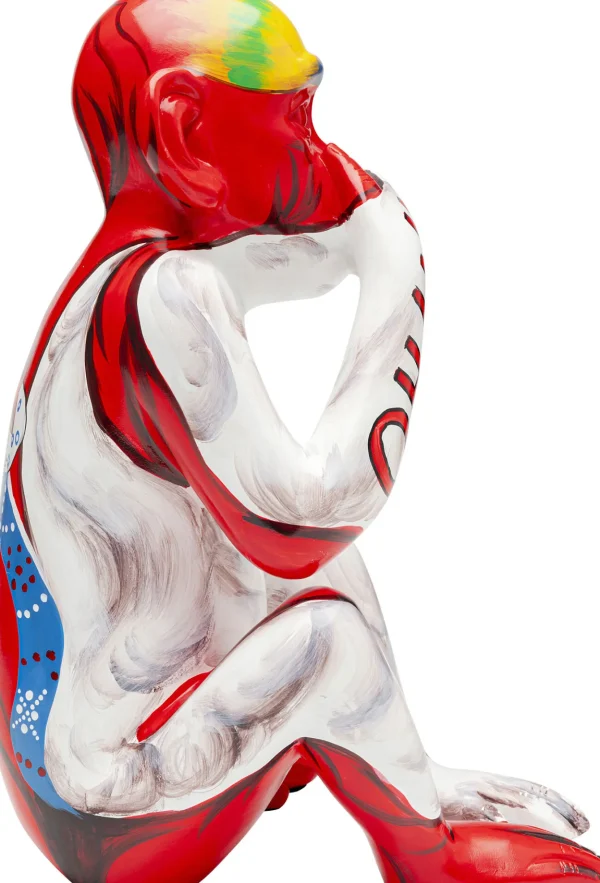 Figurina decorativa Graffiti Monkey rosso 39cm - KARE