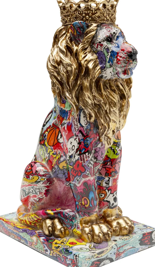Figurina decorativa Graffiti King Lion 29cm - KARE