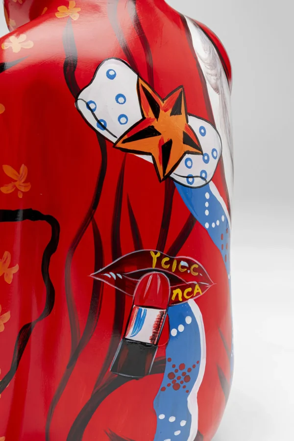 Figurina decorativa Graffiti Monkey rosso 39cm - KARE