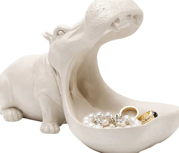 Figurina decorativa Ippopotamo affamato 17 cm Greige - KARE