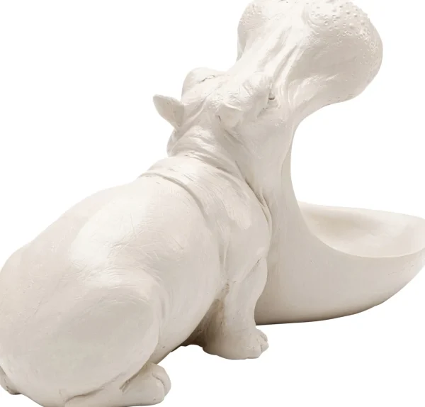 Figurina decorativa Ippopotamo affamato 17 cm Greige - KARE