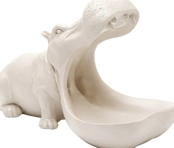 Figurina decorativa Ippopotamo affamato 17 cm Greige - KARE