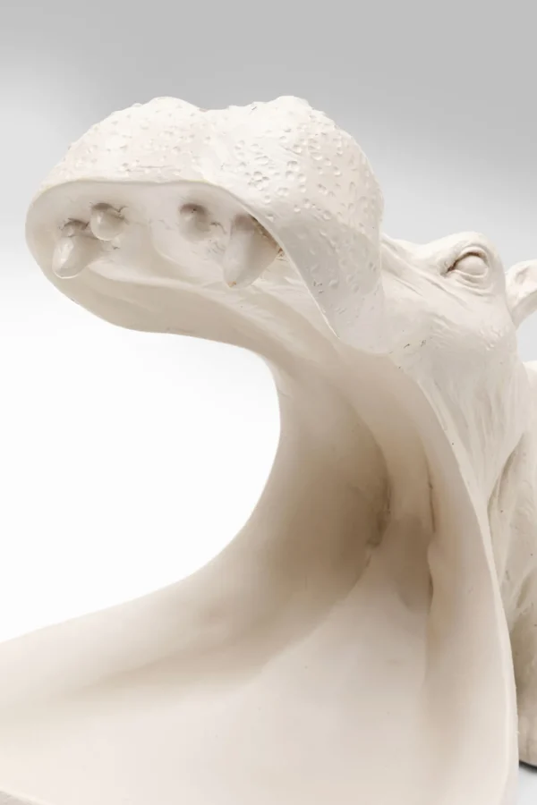 Figurina decorativa Ippopotamo affamato 17 cm Greige - KARE