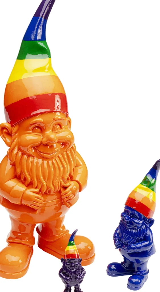 Figurina decorativa Nano Rainbow arancione 46cm - KARE