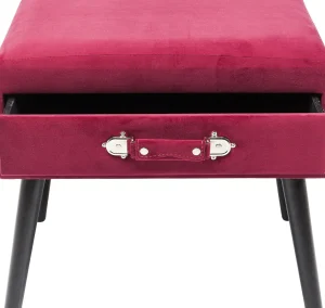 FOOT STOOL DRAWER RED - KARE