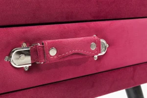 FOOT STOOL DRAWER RED - KARE