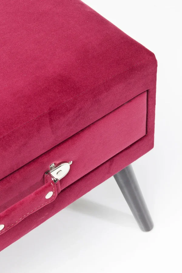 FOOT STOOL DRAWER RED - KARE