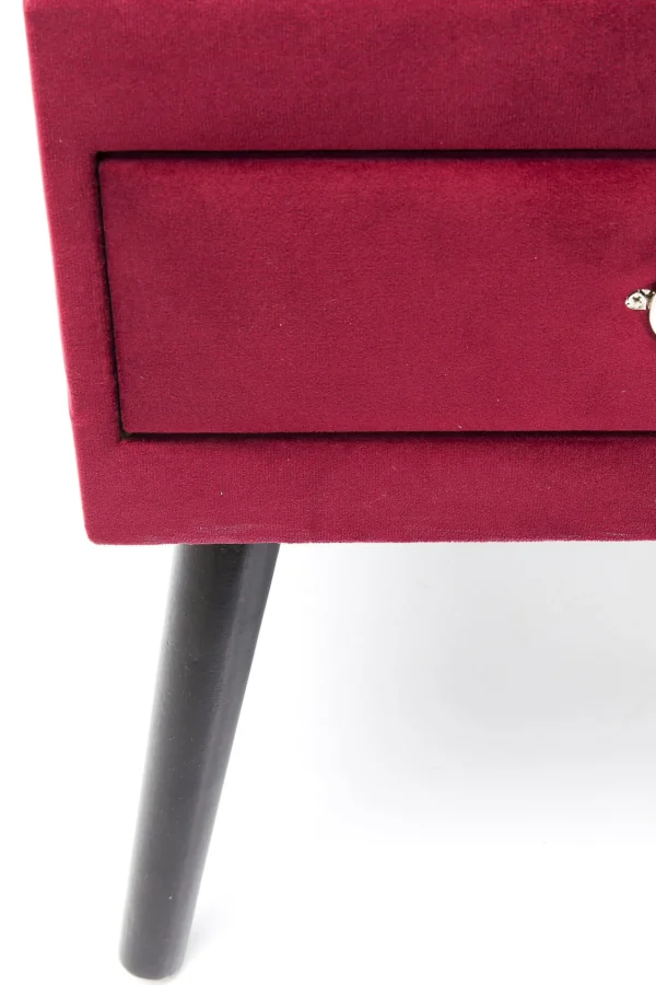 FOOT STOOL DRAWER RED - KARE