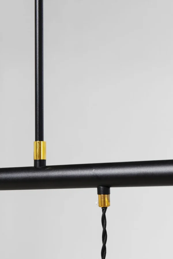 Lampada a sospensione di design con 6 punti luce dallo stile industry - Pole Black Six - KARE