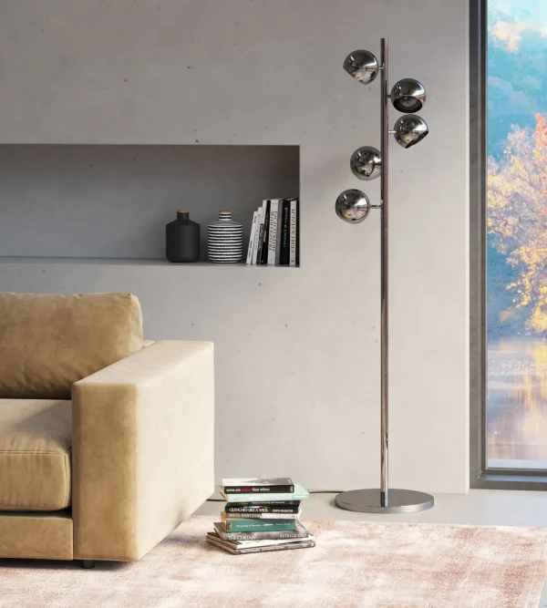 Lampada a Stelo Calotta Cromato 5 - KARE