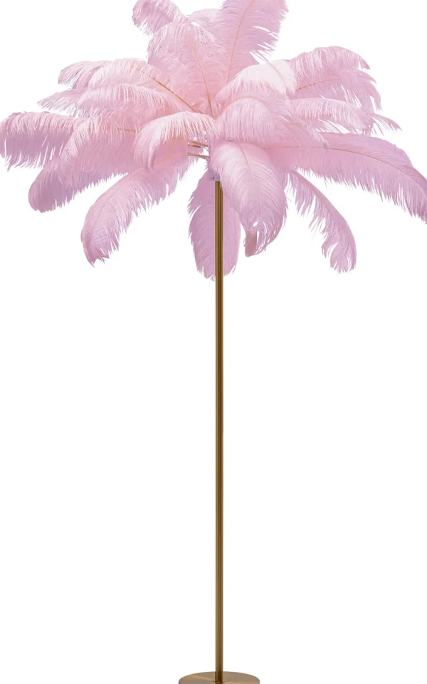 Lampada a stelo Feather Palm pink 165cm - KARE