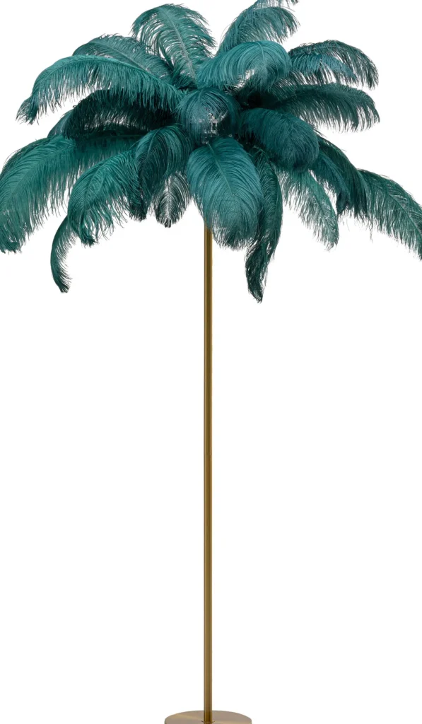 Lampada a stelo Feather Palm verde 165cm - KARE