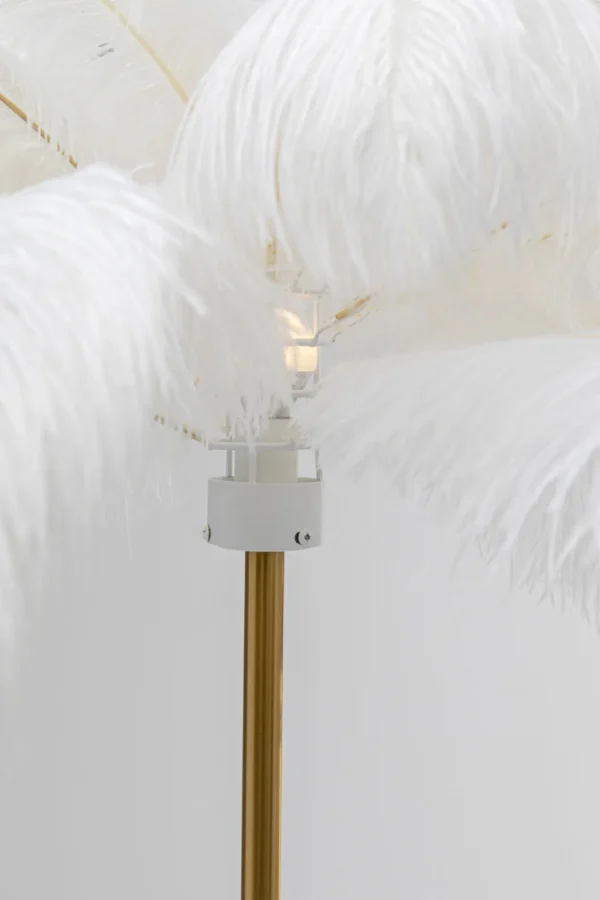 Lampada a stelo Feather Palm bianco 165cm - KARE