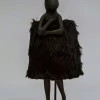 Lampada da tavolo Animal Rabbit Fur nero/oro 68cm - KARE