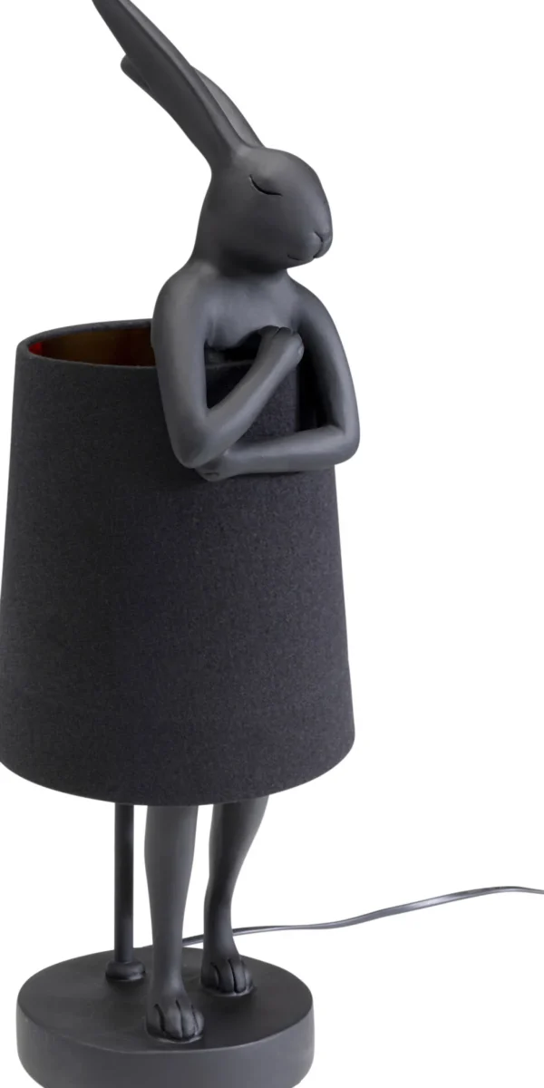 Lampada da tavolo Animal Rabbit nero opaco 50cm - KARE