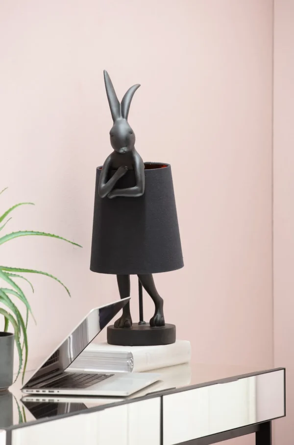 Lampada da tavolo Animal Rabbit nero opaco 68cm - KARE