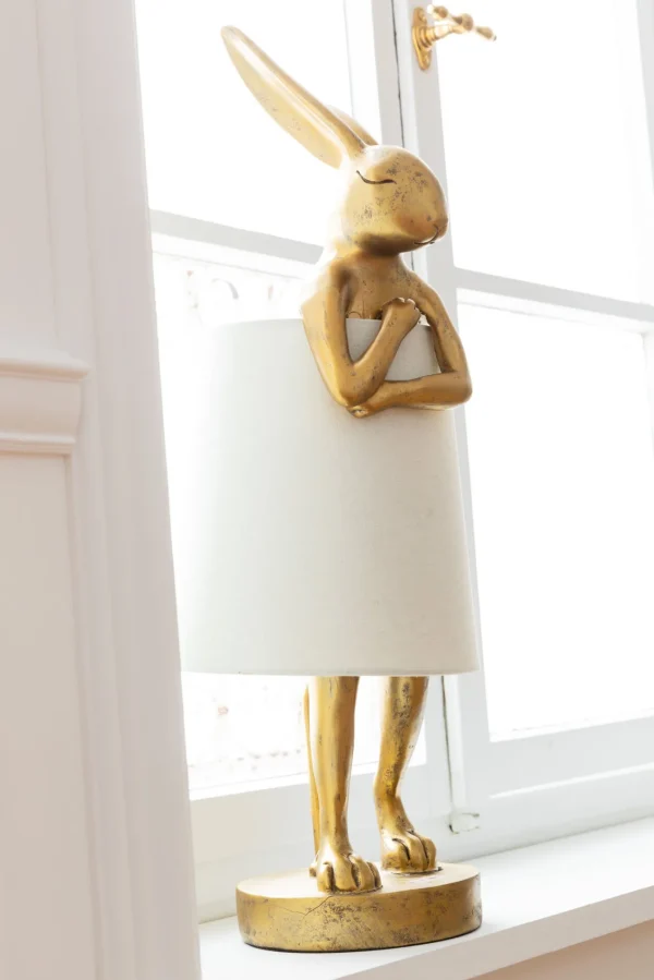 Lampada da tavolo Animal Rabbit oro/bianco 50cm - KARE