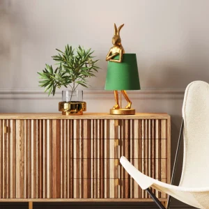 Lampada da tavolo Animal Rabbit oro/verde 68cm - KARE