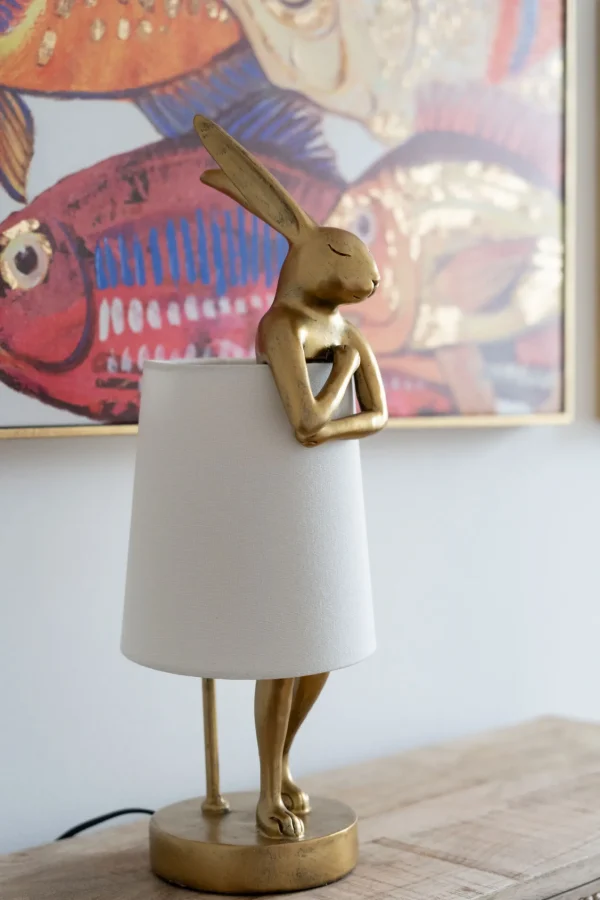 Lampada da tavolo Animal Rabbit oro/bianco 50cm - KARE